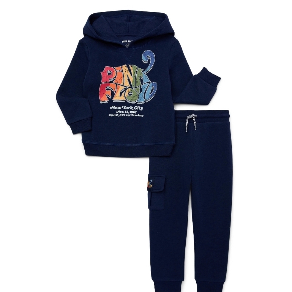 Graphic Navy Hoodie and Jogger Set 4T